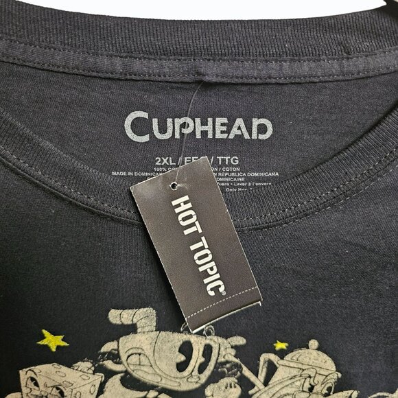 Cuphead The Cuphead Show Logo Group T-Shirt  Black Mens 2XL New w Tags Hot Topic - Picture 5 of 7